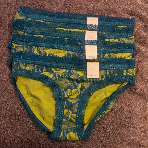 Auden Other - Women's Floral Print Cotton Bikini Underwear Auden size M 4 for $20